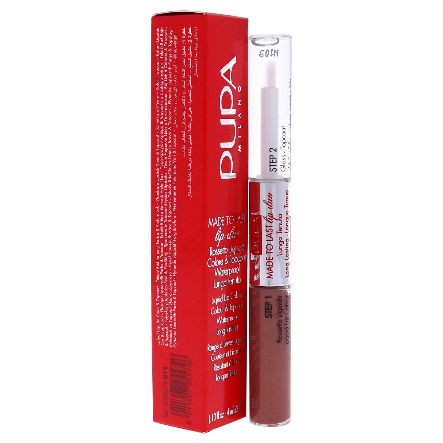 Pupa Made To Last Lip Duo - 012 Natural Nude Milano for Women - 0.13 oz Lipstick