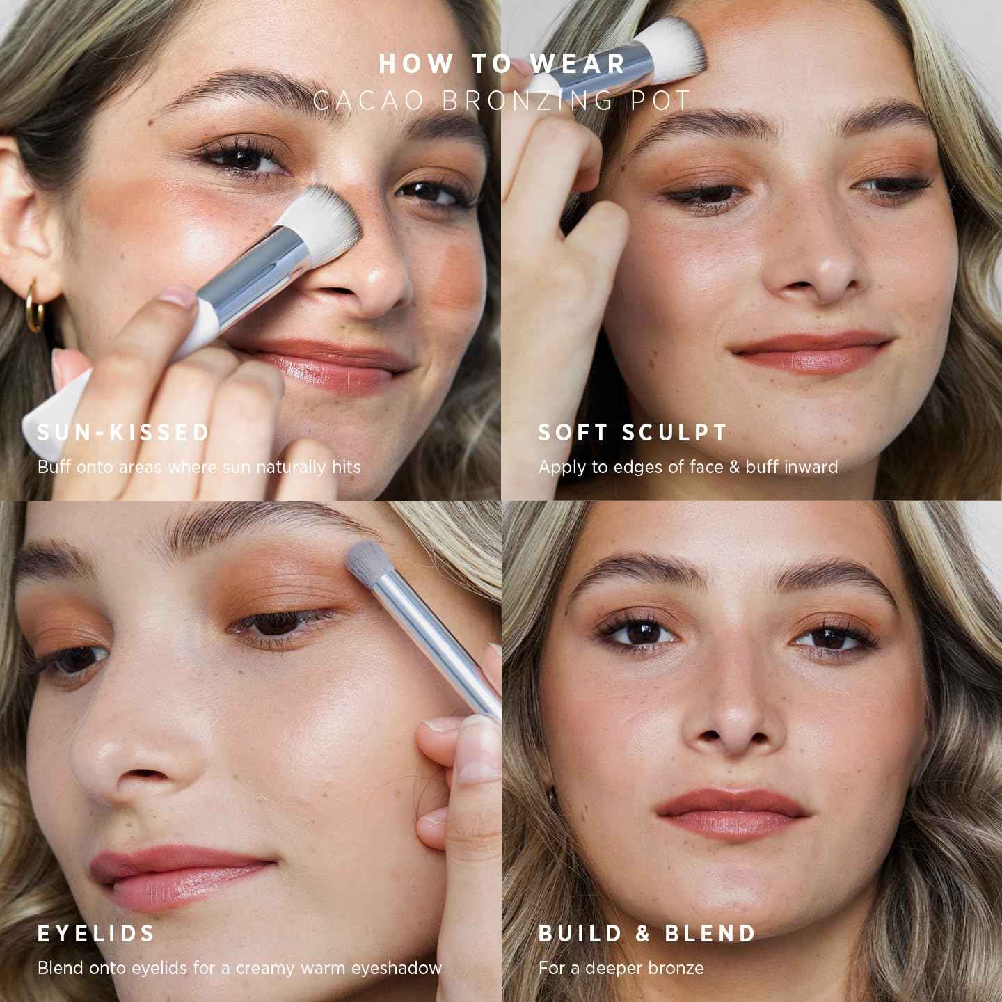 Ere Perez - Cacao Bronzing Pot | Weightless, Creamy, Blendable, Balmy | Cacao + Shea Butters, Vitamin E | Vegan, Cruelty-Free, Clean Beauty (Sol, 0.26 oz | 7.5g)