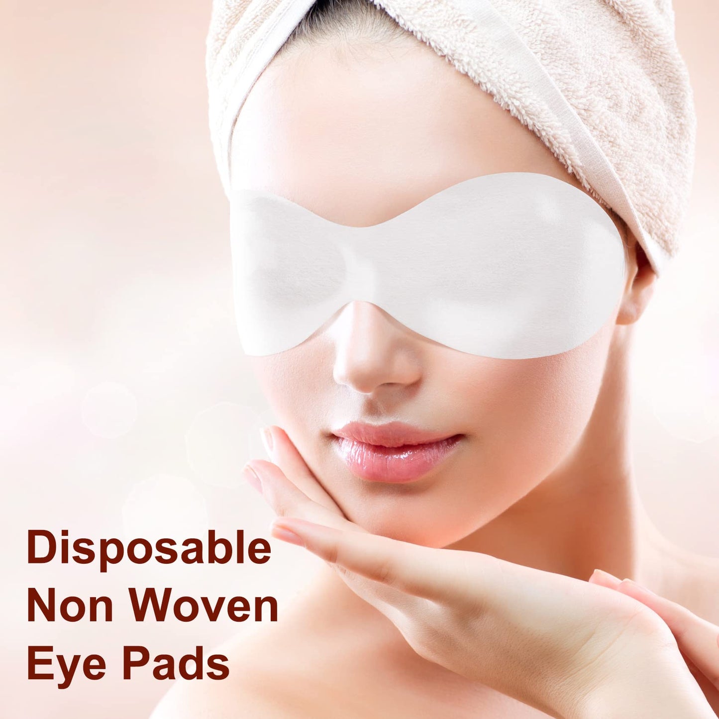 Joez Wonderful 100 Sheets Disposable Non Woven Eye Care, Cotton Paper Facial Eye Pads Spa, DIY Clear Eye Mask Paper Beauty Sheets for Skincare Spa Wrap Moisture Retention