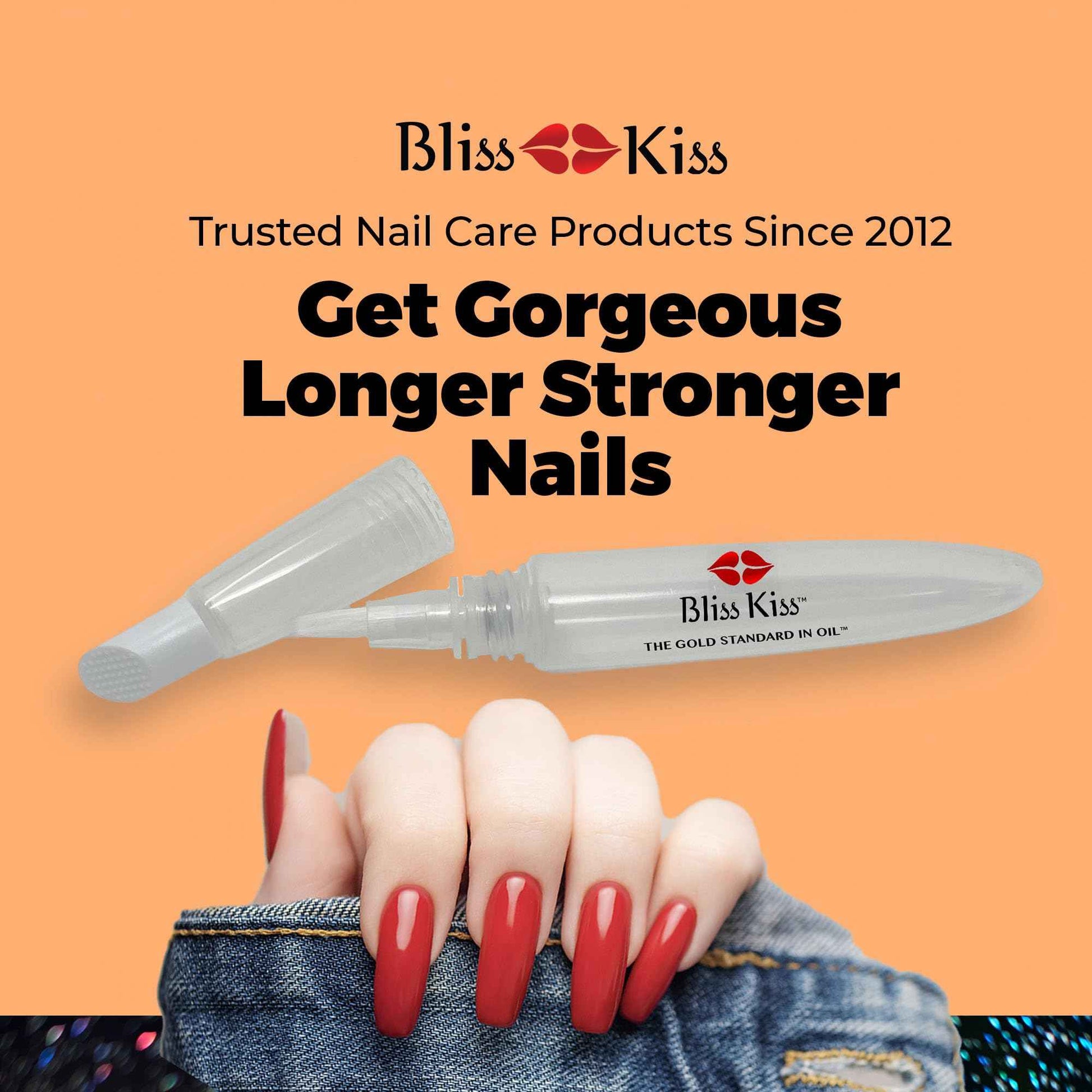 Bliss Kiss Refillable Nail Oil Pen & Simply Pure Cuticle Oil 15 ml Bottle Bundle