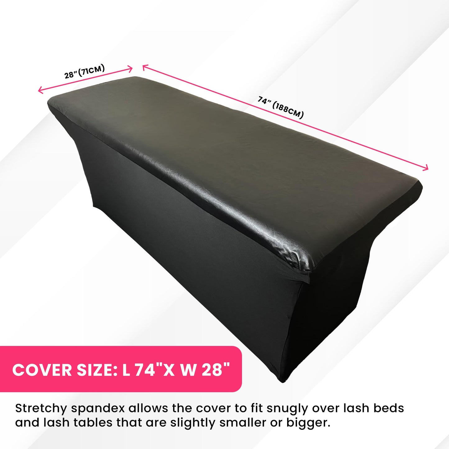 XOLLOZ Lash Bed Cover – Wipeable Artificial Leather Spa Bed Topper, Fitted Massage Table Cover, Waterproof Lash Bed Mattress Topper for Spa Salon