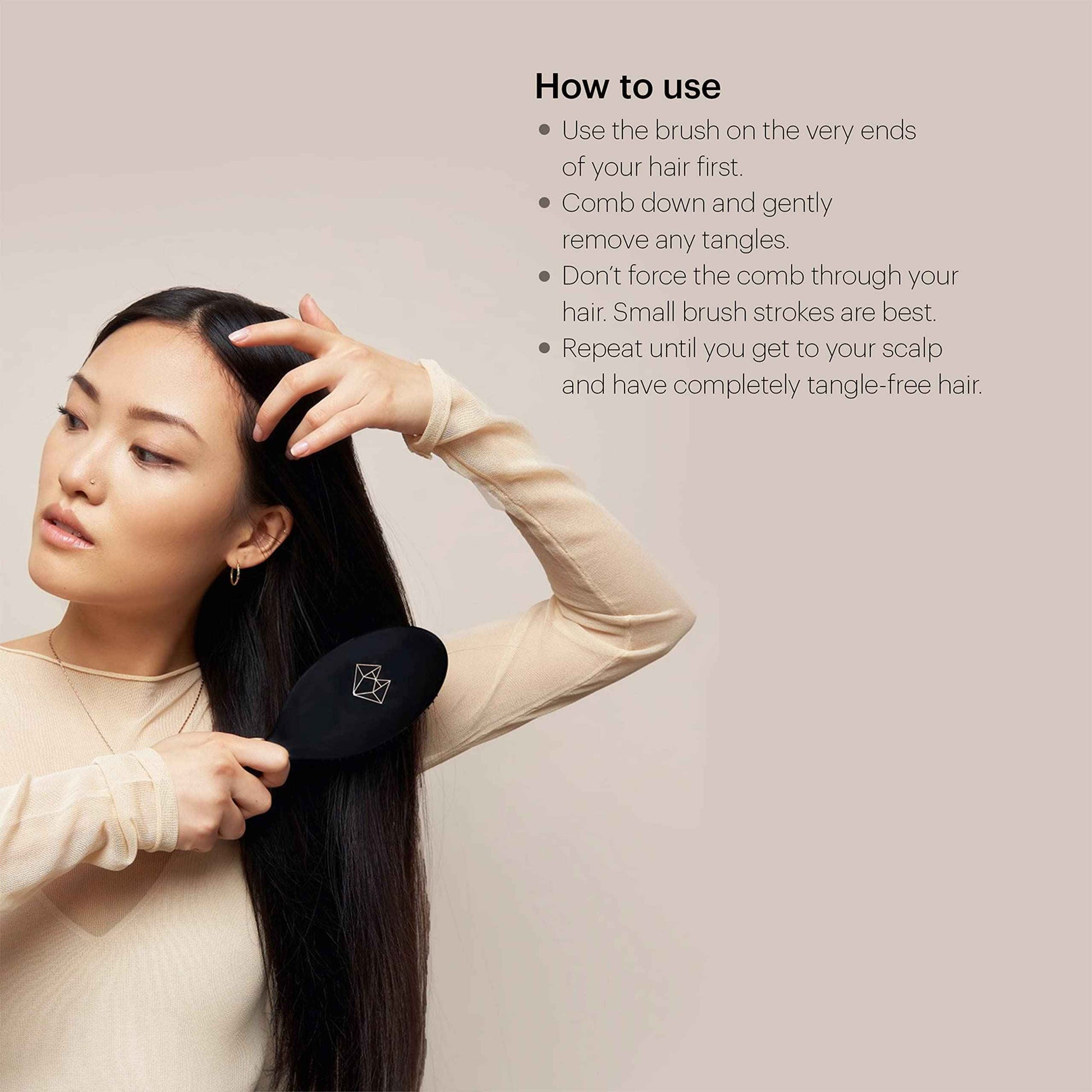 Lunata Hair Round Black Brush (Round Large Brush)