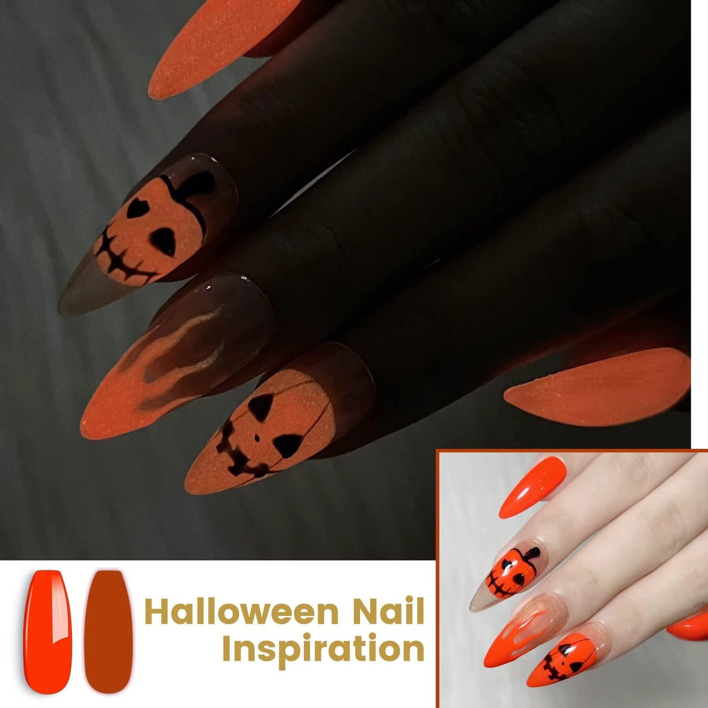 YTD Likomey Glow in the Dark Gel Nail Polish,15ml Bright Orange Luminous Glow Effect UV Nails Gel,Fluorescent Bright Manicure Salon Home DIY UV Manicure Nail Art Varnish,YG07