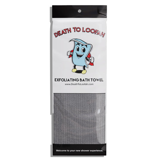 Death To Loofah: Exfoliating Shower Towel - Japanese Style Body Scrubber, Back Scrubber, and Face Wash Cloth in One - Say Goodbye to Ordinary Washcloths!