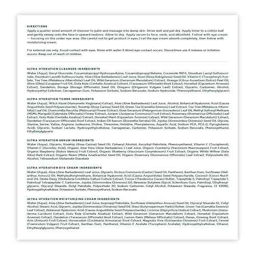 Tree of Life Beauty Ultimate Skin Care Set, Firming, Hydrating, Moisturizing, Complete Face Care Regimen - Ultra Hydration Collection 5pack