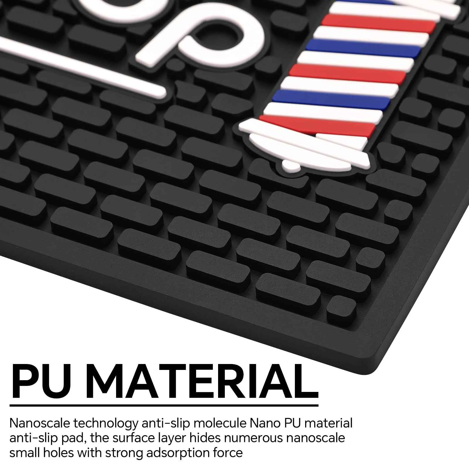 Barber Mats for Clippers, Heat Resistant Anti Slip Hair Salon Service Mat, Rubber Barber Station Mat for Hair Styling Tools, Countertop Protector Pad for Electric Clipper, Scissors, Hair Clip