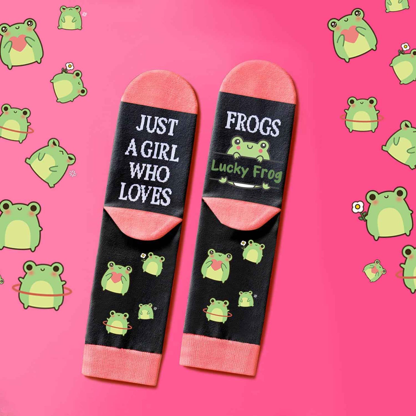 FJHAIY Frog Gifts for Frog Lovers Set Frog Cosmetic Bag Frog Bracelets Frog Socks Frog Earrings -Perfect for Frog Lovers
