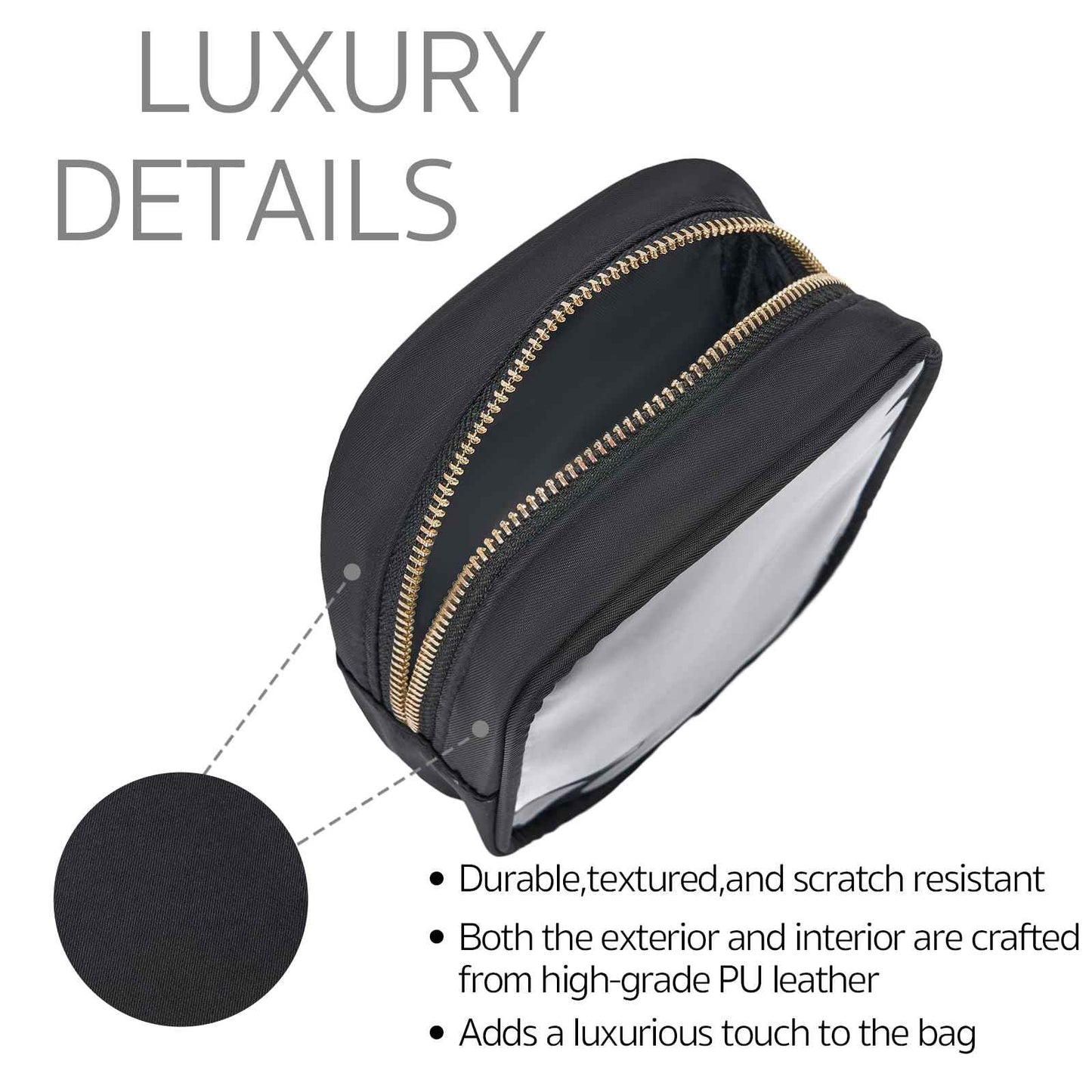 Mini Diaper & Makeup Bag Organizer - Clear Pouches for Purse, Travel Toiletry Essentials