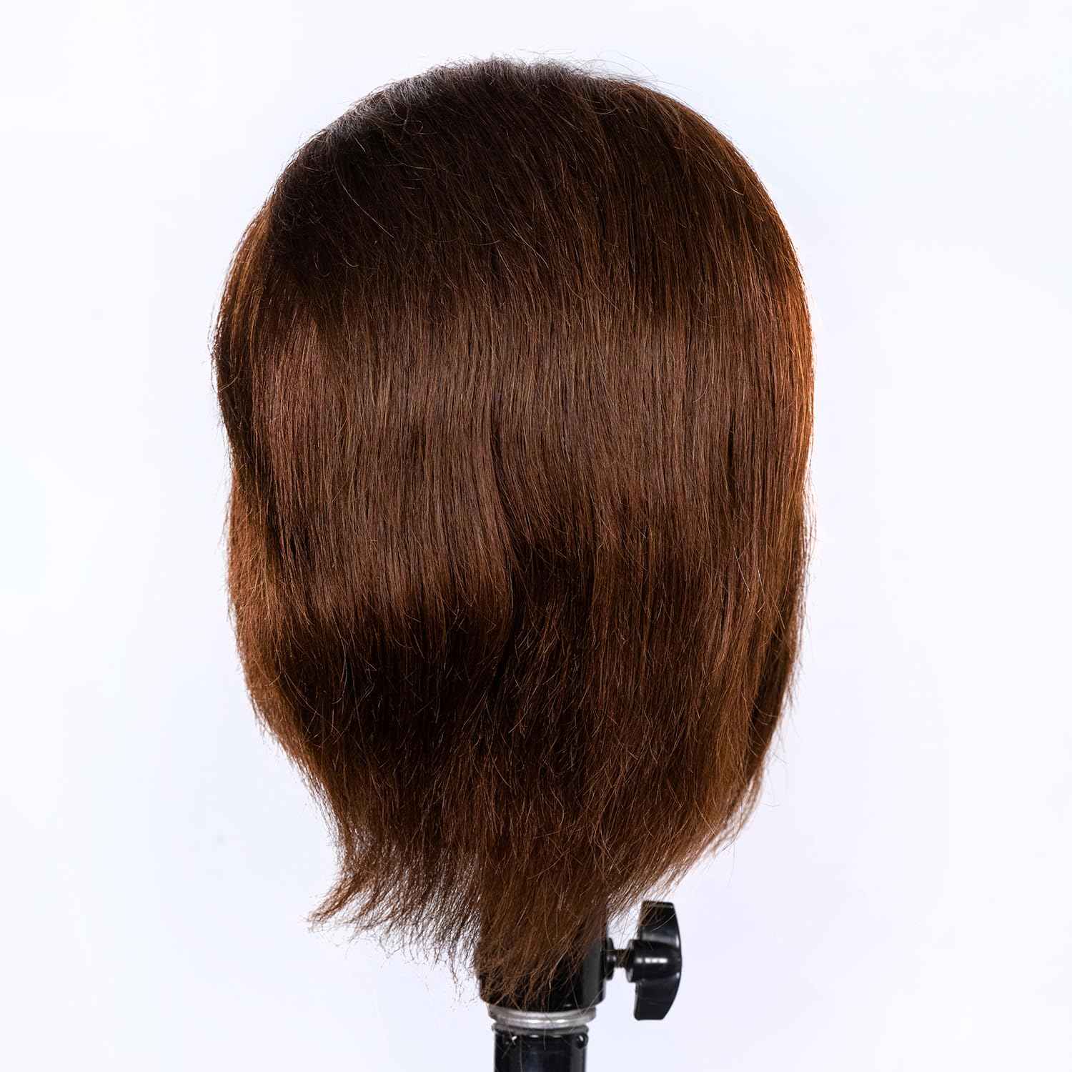 Male Mannequin Head 100% Human Hair Mannequin Head Cosmetology Mannequin Head with Stand Mannequin Head Human Hair Doll Head (Brown with beard)