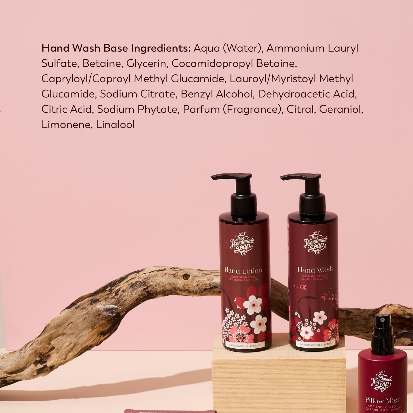 The Handmade Soap Company Hand Wash, Coriander Seed, Geranium, & Vetiver Liquid Hand Soap, Natural Liquid Soap, Moisturizing Hand Soap, Cruelty Free & Vegan Hand Soap, 10 fl oz