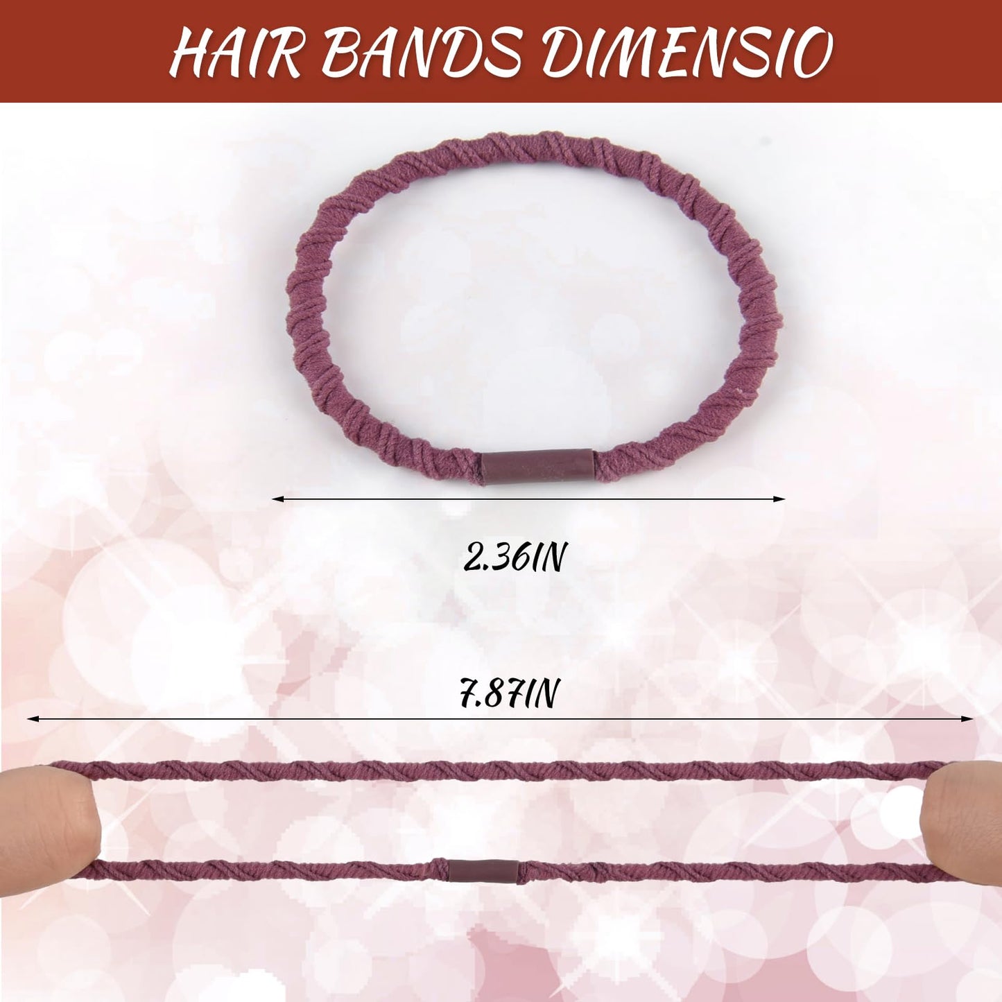 NACHLYNN Boho Hair Ties, 96Pcs Bracelet Hair Ties Cute Hair Tie Bracelet for Women Girls Elastic No Damage Hair Bands for Ponytail