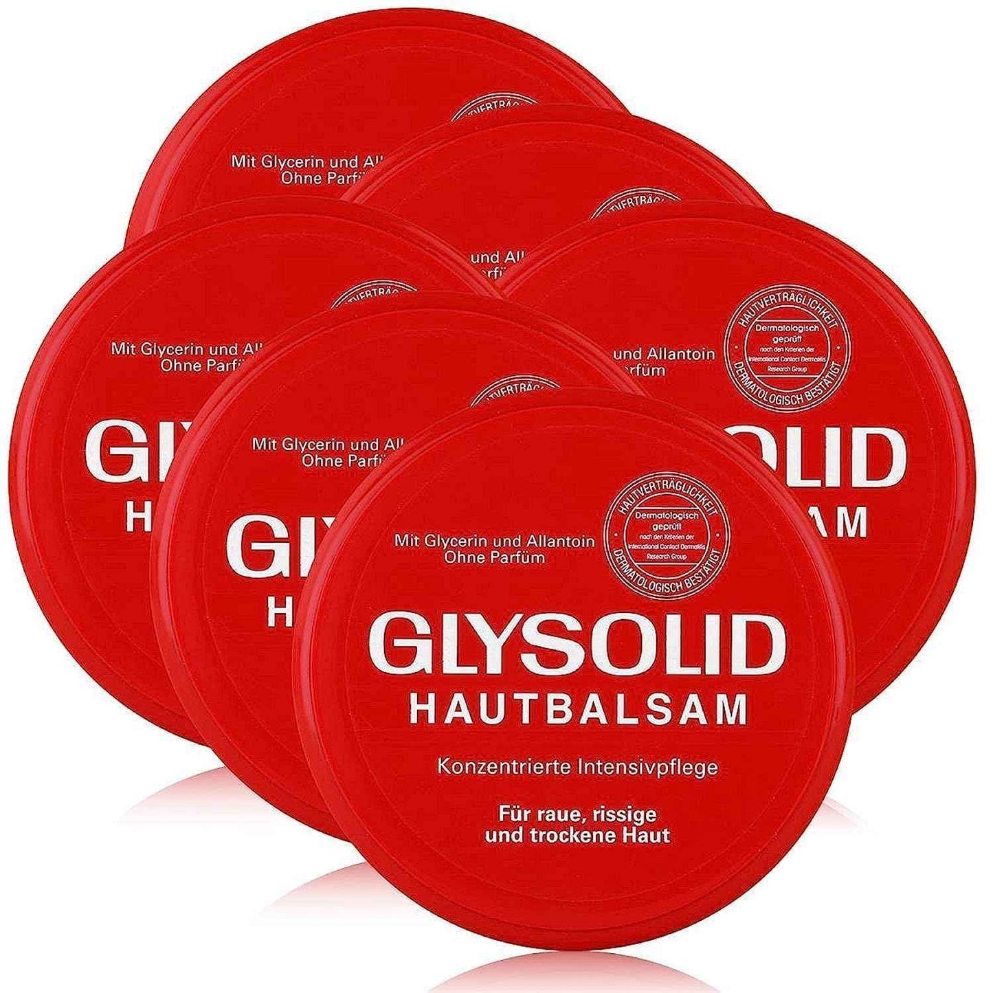 6 Glysolid Glycerin Cream for Skin Jar 3.38 Oz