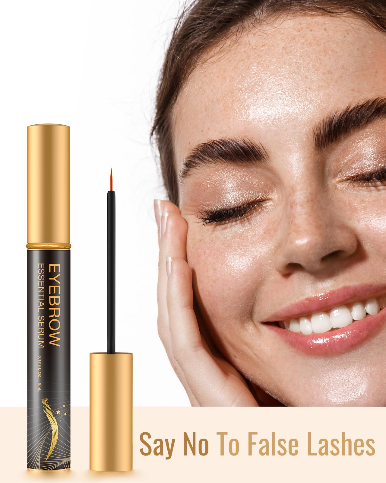 WM WESTERN MIRACLE Eyebrow Serum, Thicker & Longer Looking Eyebrows, Eyebrow Essential Serum for Natural Eyebrows, Brow & Lash Enhancing Serum, Vegan & Cruelty-Free - 1 Pack