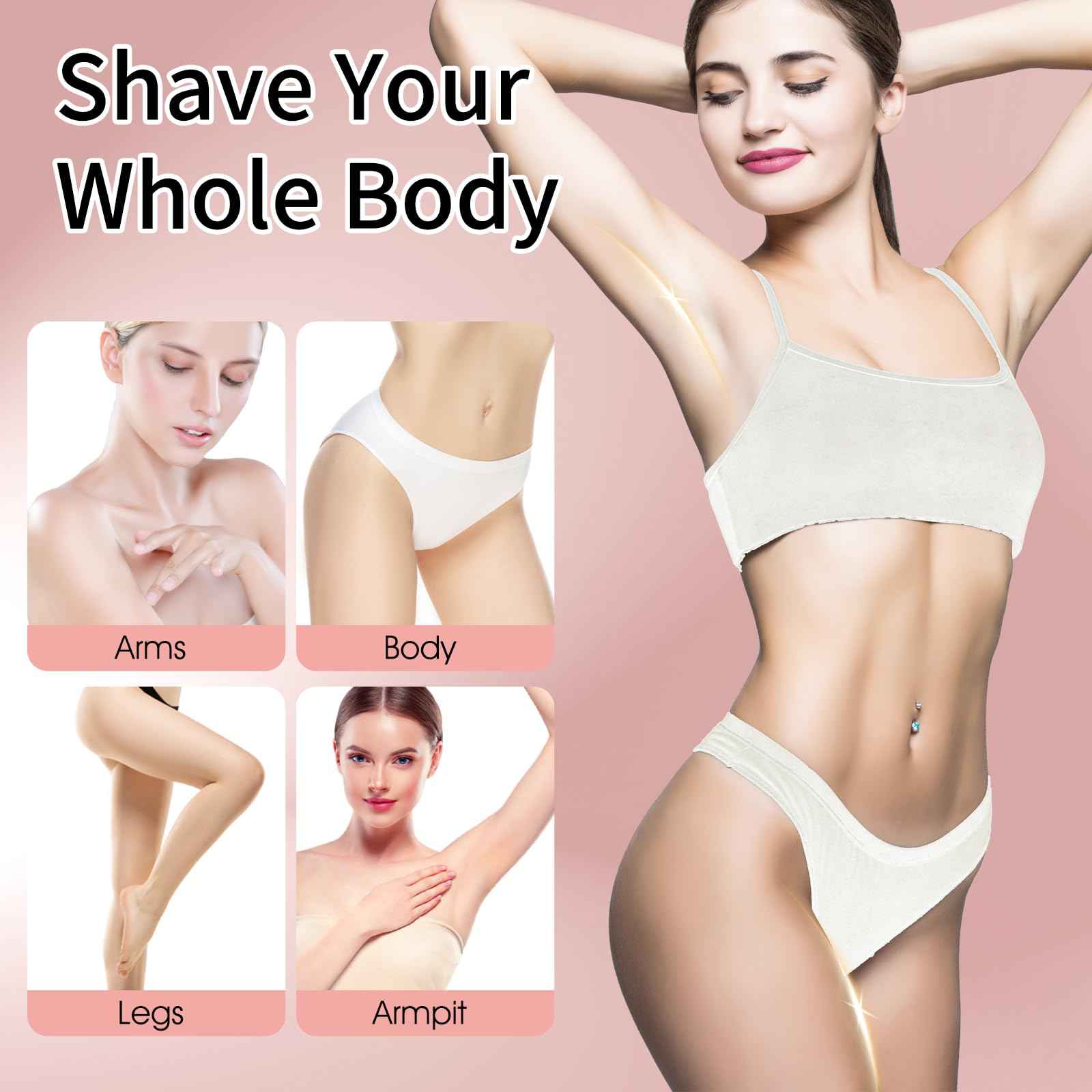 Electric Razors for Women, 5 in 1 Painless Rechargeable Dusk Shaver Womens, Women's Shavers Everything, Lady Leg/Bikini/Face Hair Removal Products, Female Wet Dry Shaving Machine