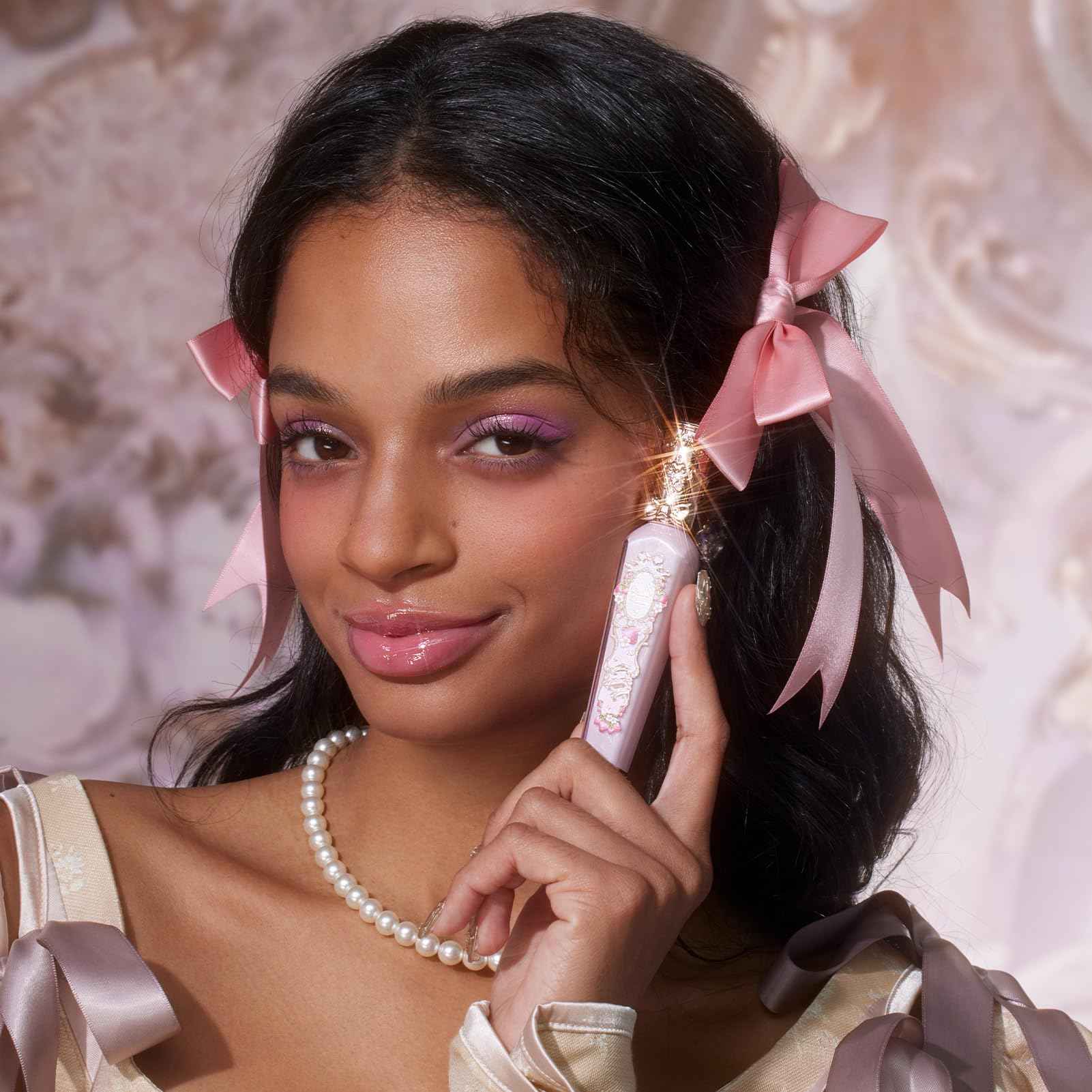 Flower Knows Violet Strawberry Rococo Glowy Lip Gloss G01 Little Angel Matte Lipstick C05