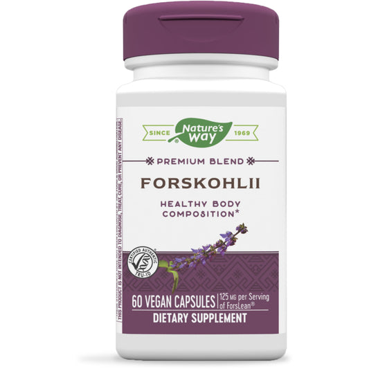 Nature's Way Forskohlii Standardized to Forskolin, Supports Healthy Body Composition*, 60 Vegan Capsules