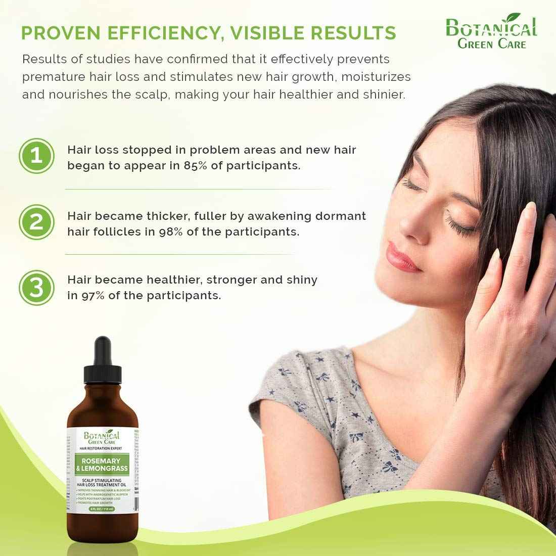Rosemary & Lemongrass Hair Oil, Rosemary Oil for Women and Men, Hair Growth Serum. Made in USA
