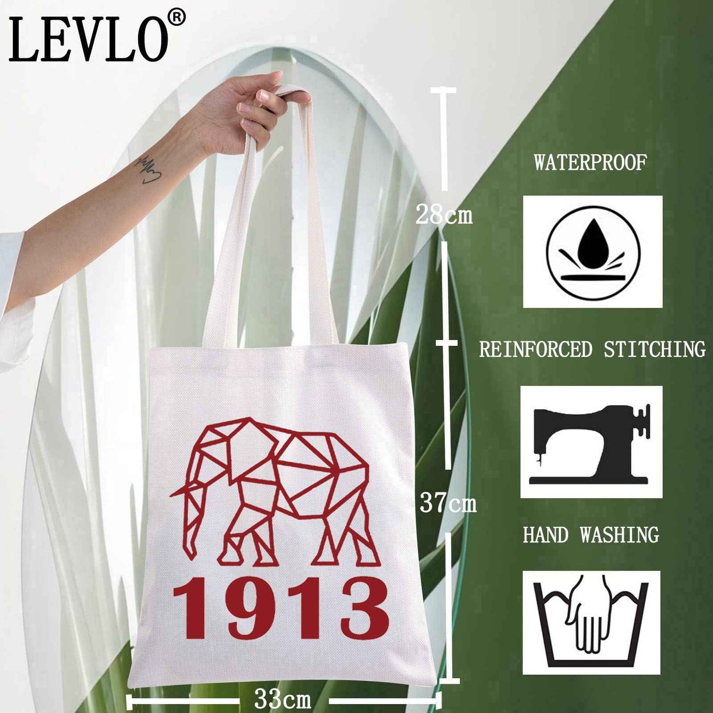 LEVLO Sorority Cosmetic Bag Elephant Sorority Gift Sister Friend Makeup Zipper Pouch Bag (Sister Friend T)