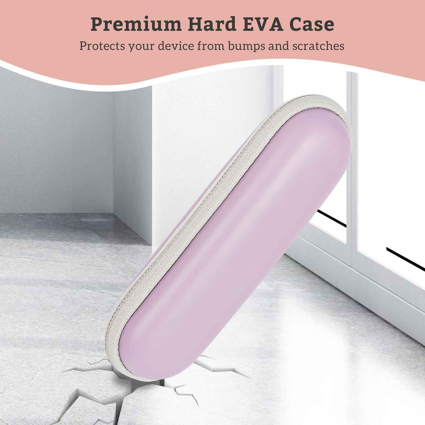 ProCase Hard Travel Case for SolaWave 4-in-1 Facial Wand, EVA Protective Case for Radiant Renewal, Women Face Skincare Storage Room for USB Cable Charger - Purple