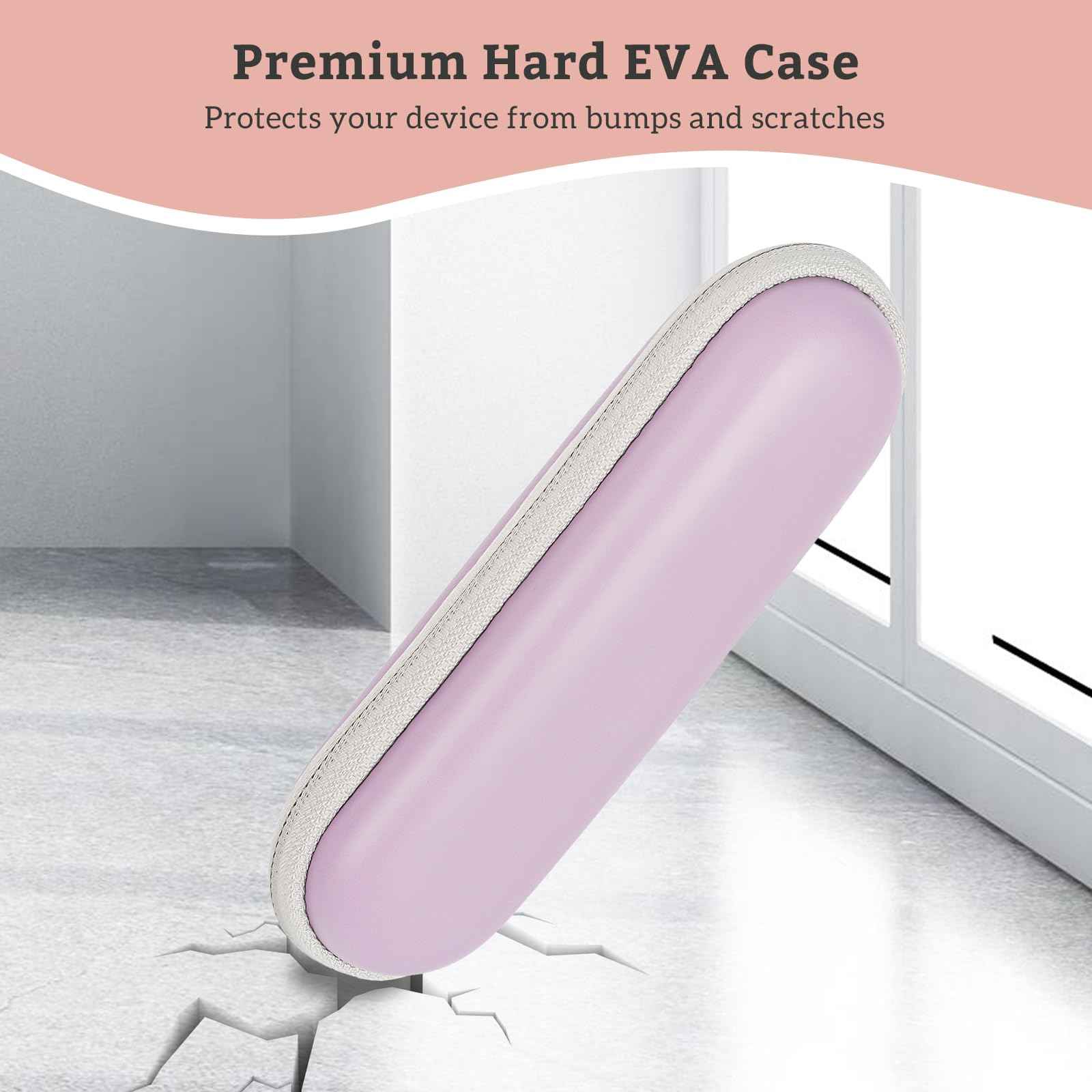 ProCase Hard Travel Case for SolaWave 4-in-1 Facial Wand, EVA Protective Case for Radiant Renewal, Women Face Skincare Storage Room for USB Cable Charger - Purple