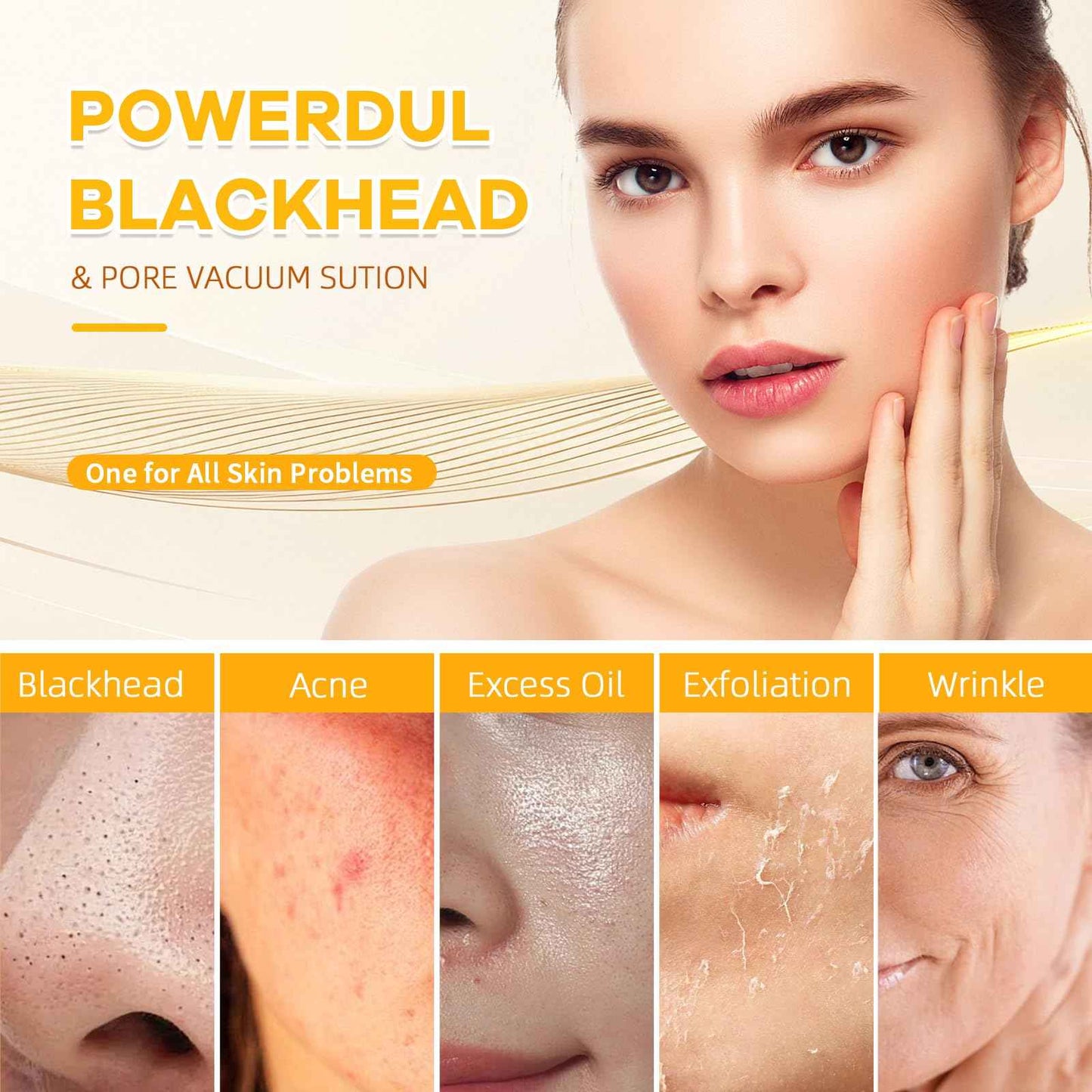 2025 Pore Vacuum with Camerafor, USB Rechargeable Blackhead Remover Vacuum,3 Levels Adjustable Pore Vacuum Blackhead Remover, 6 Suction Heads,Face Vacuum Pore Cleanser for Women & Men