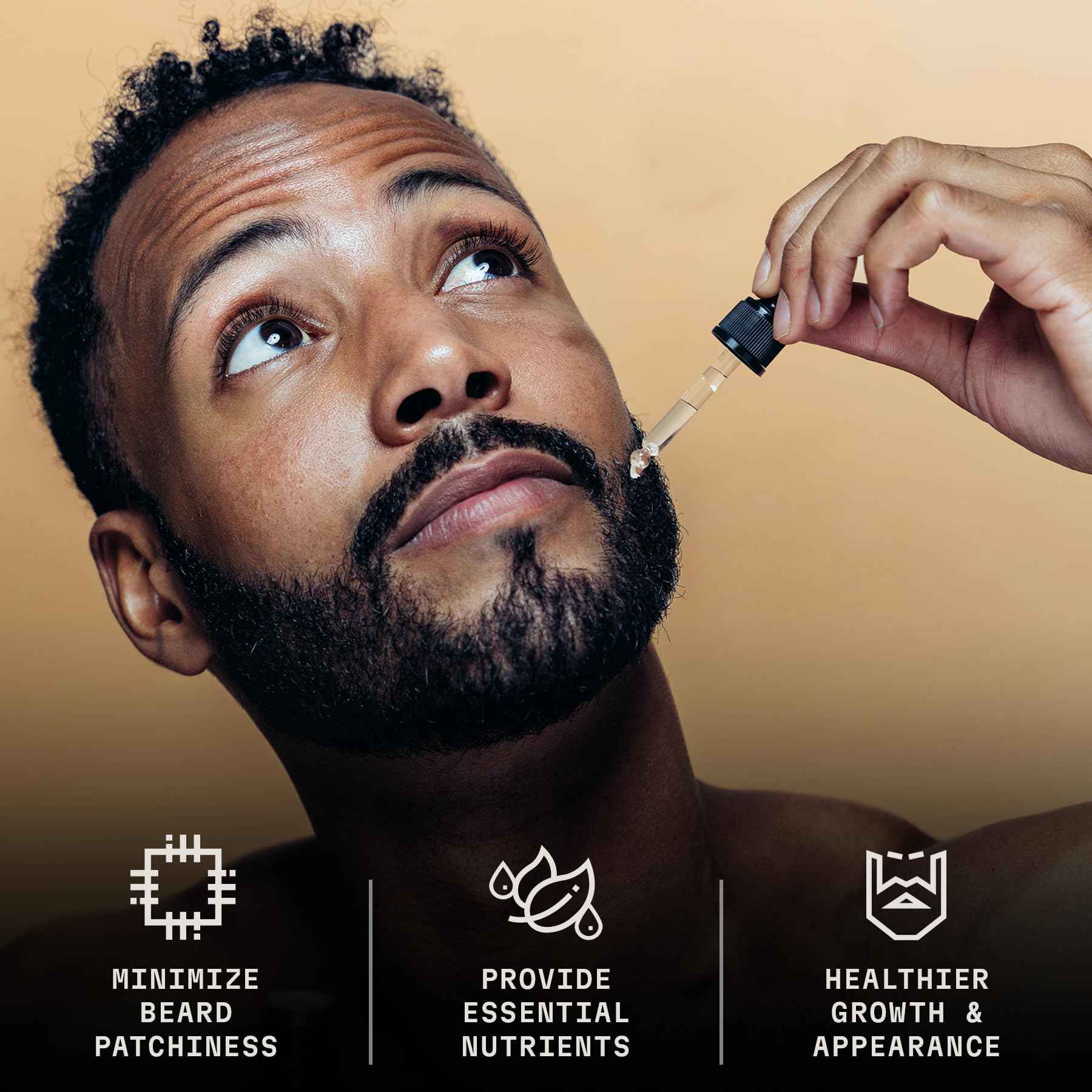 Striking Viking Beard Growth Oil with Biotin - 2 fl oz, Pack of 2, Sandalwood - Deep Conditioning with Argan & Jojoba Oil - Thickens & Nourishes for Beard Growth - Fast-Absorbing