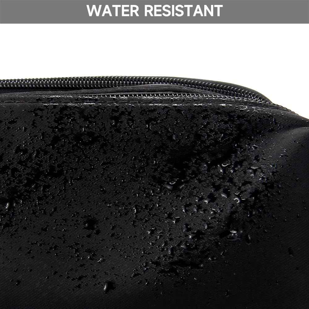 WIBKAE Toiletry Bag for Men Travel, Large Capacity Water-resistant Hanging Dopp Kit with Multiple Pockets, Shaving Organizer for Bathroom Essentials (Black)