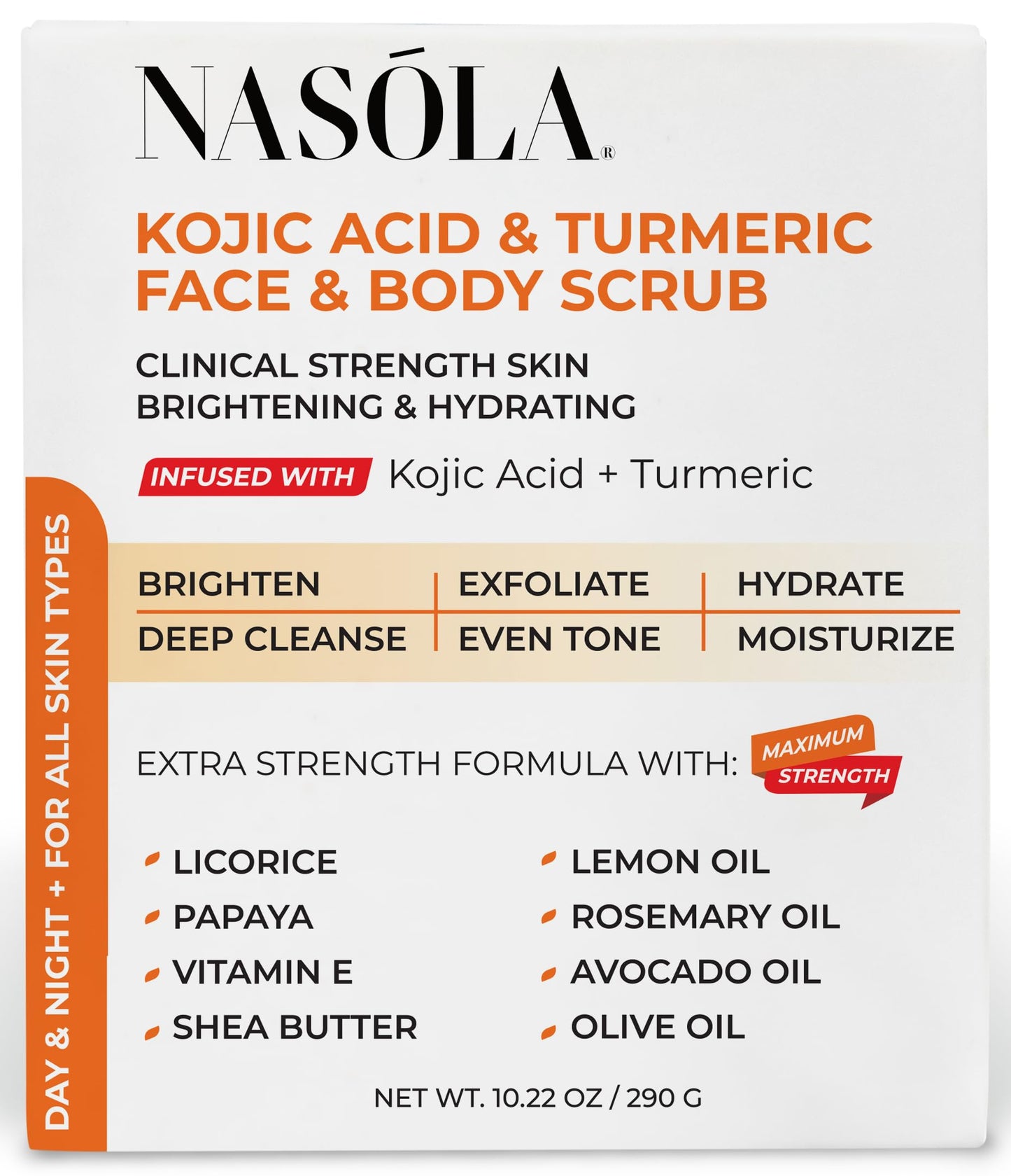 Nasola Kojic Acid Turmeric Face and Body Scrub