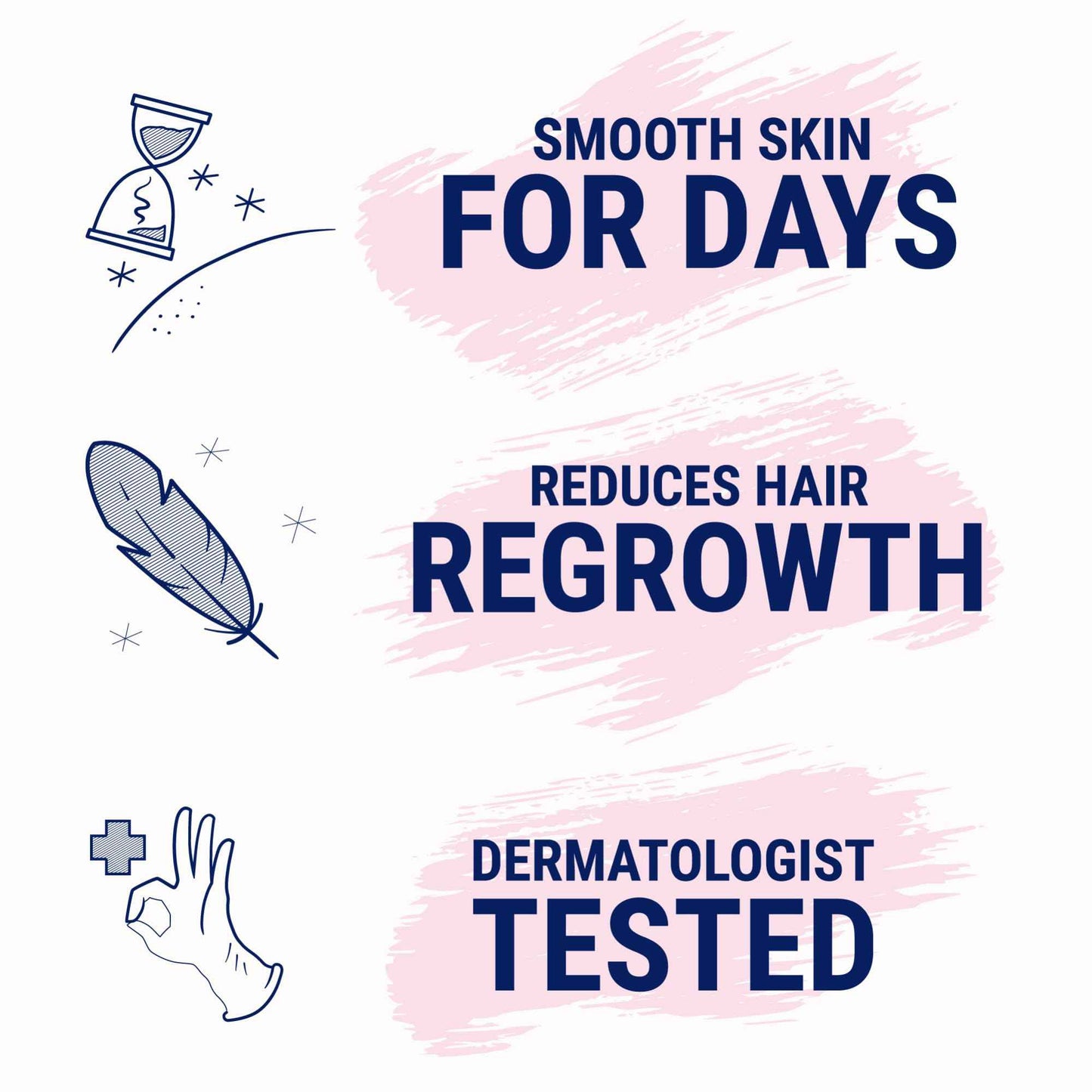 Nair Hair Remover Wax Ready Strips, Legs and Body Hair Removal Wax Strips, 40 Count, 3 Pack