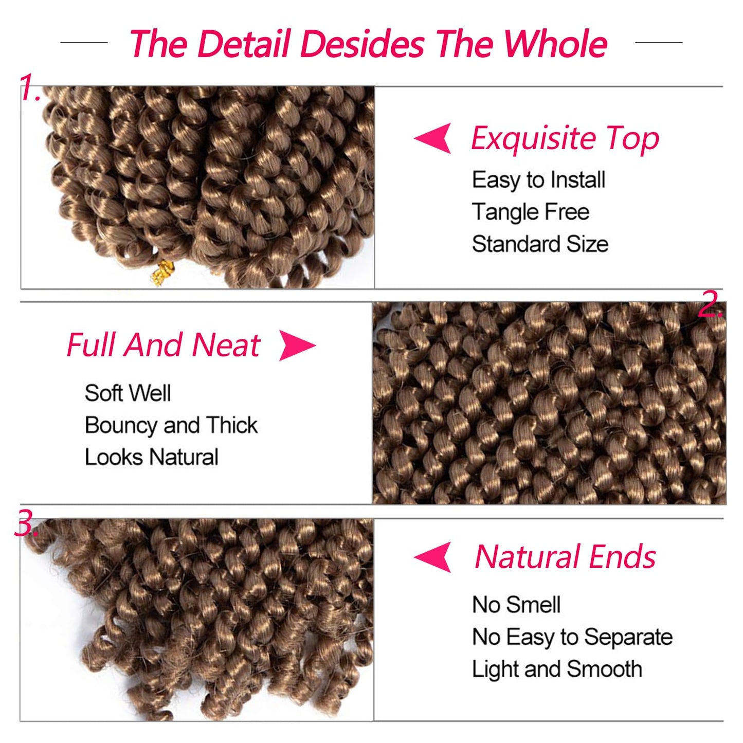 Spring Twist Hair 10 Inch Spring Twist Crochet Hair 6 Packs Spring Twist Braiding Hair For Butterfly Locs Soft Locs Low Temperature Synthetic Fiber Fluffy Hair Extensions (10 Inch,27#)