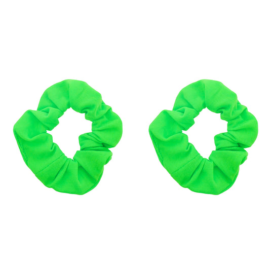 Set of 2 Solid Scrunchies (Neon Green)