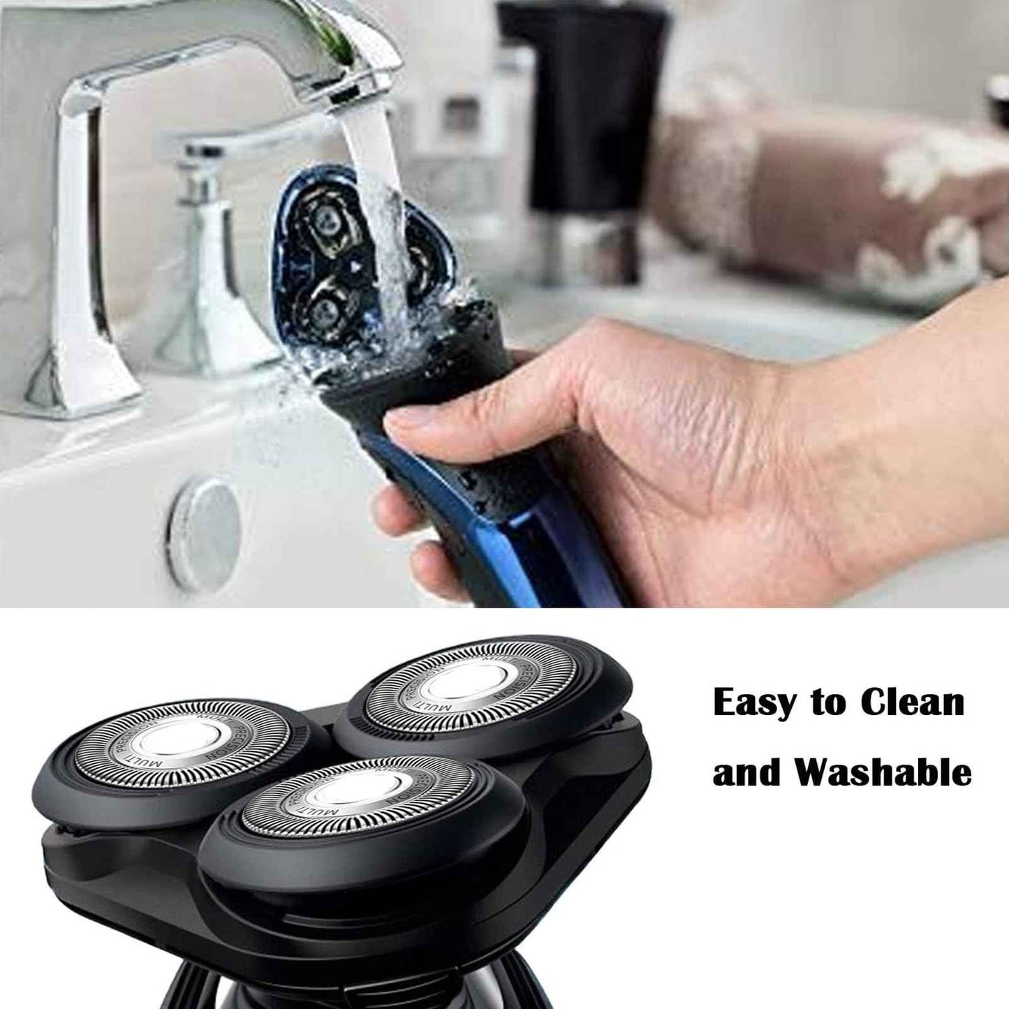 SH50/52 Replacement Heads Fit for Series 5000 Electric Shavers, Electric Shaver Heads Compatible with Series 5000 (S5xxx), ATXX (S5xxx), PTXX (PT8xx, PT7xx), 9-Pack