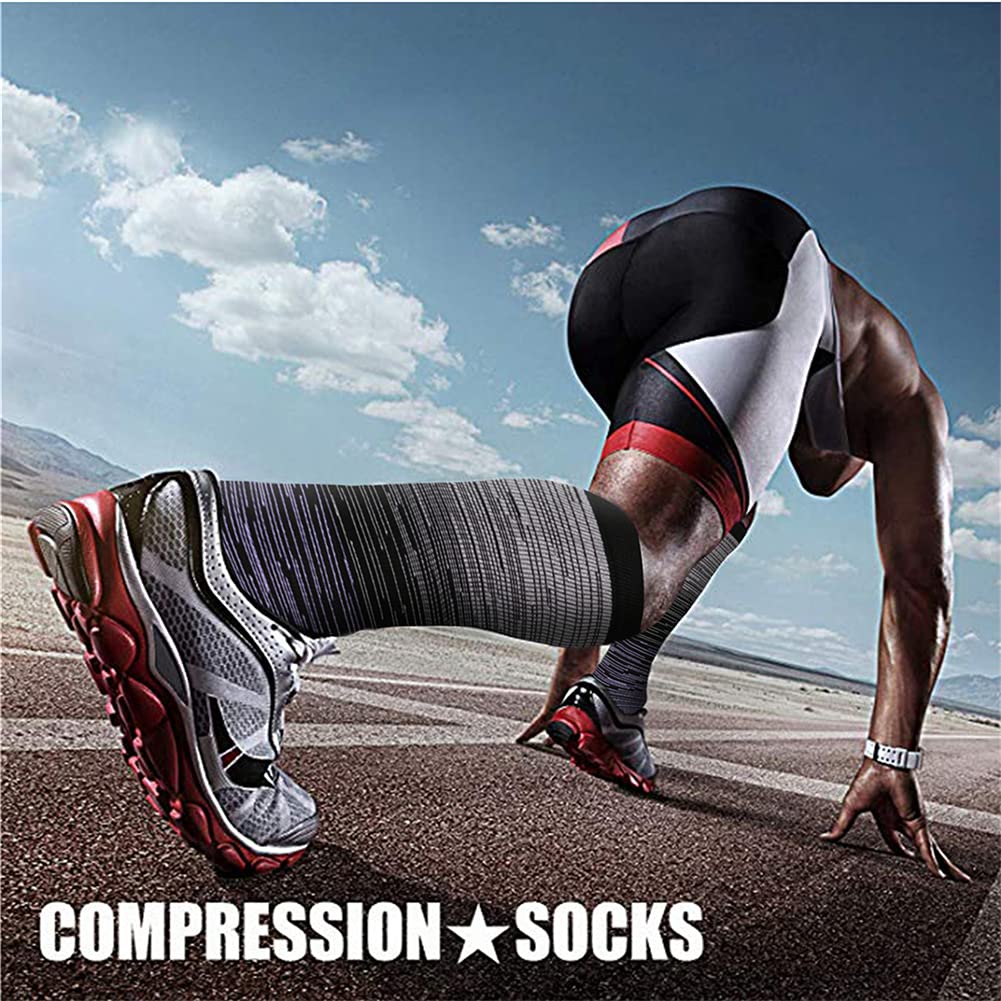 CHARMKING Compression Socks for Women & Men Circulation (3 Pairs) 15-20 mmHg is Best Athletic for Running, Flight Travel, Support, Cycling, Pregnant - Boost Performance, Durability (S/M, Multi 32)