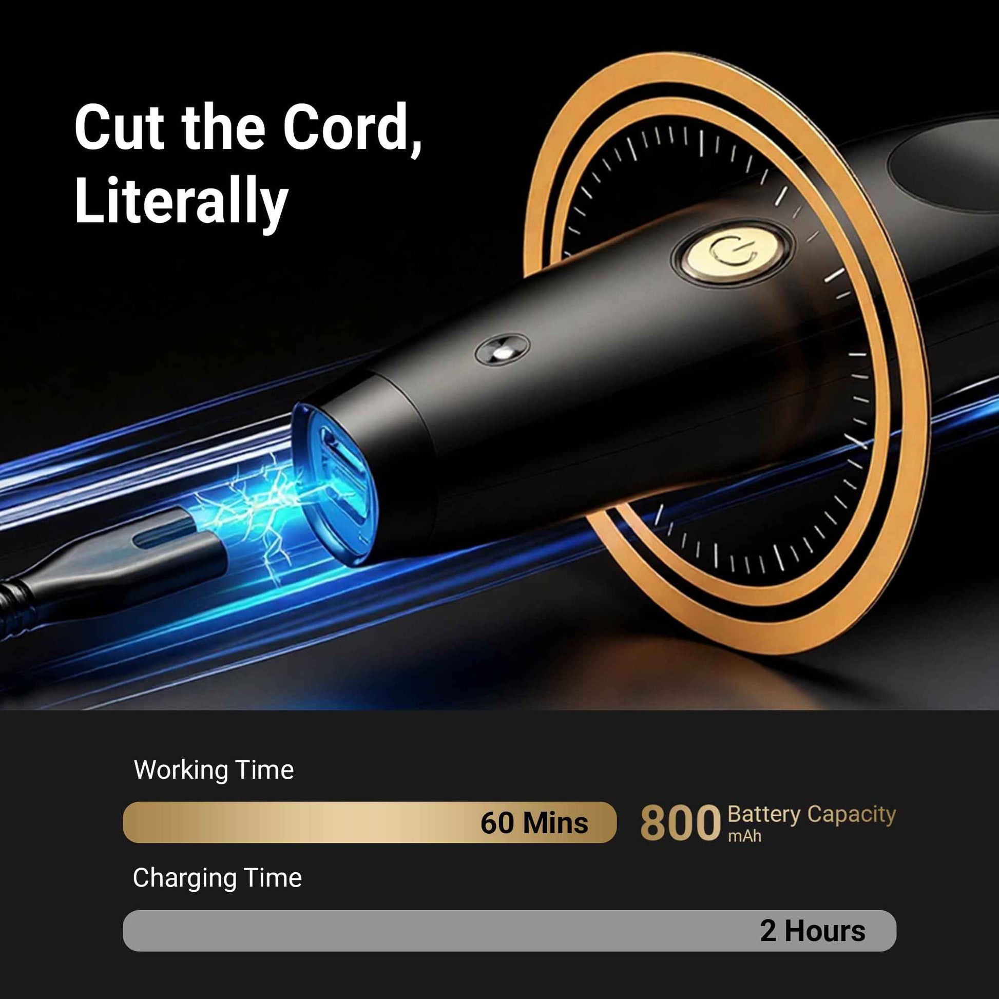 OLOV barber Hair Trimmer for Men, Cordless T-Blade Beard Trimmer, Professional Rechargeable Hair Clippers for Hair Cutting & Grooming