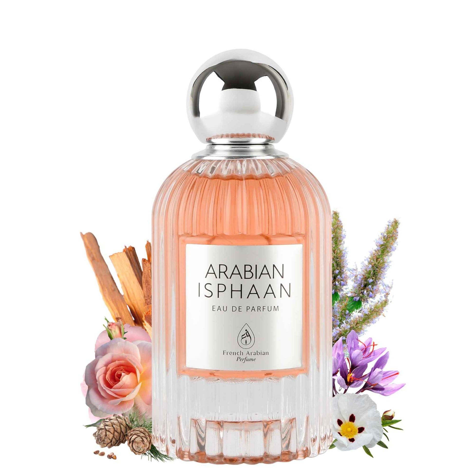French Arabian Perfumes Arabian Isphaan 100ml EDP Unisex Eau de Parfum Oud Fragrance | Woody Floral Scent with Labdanum Rose Patchouli Saffron Oud & Sandalwood Notes | Luxury Oriental Perfume