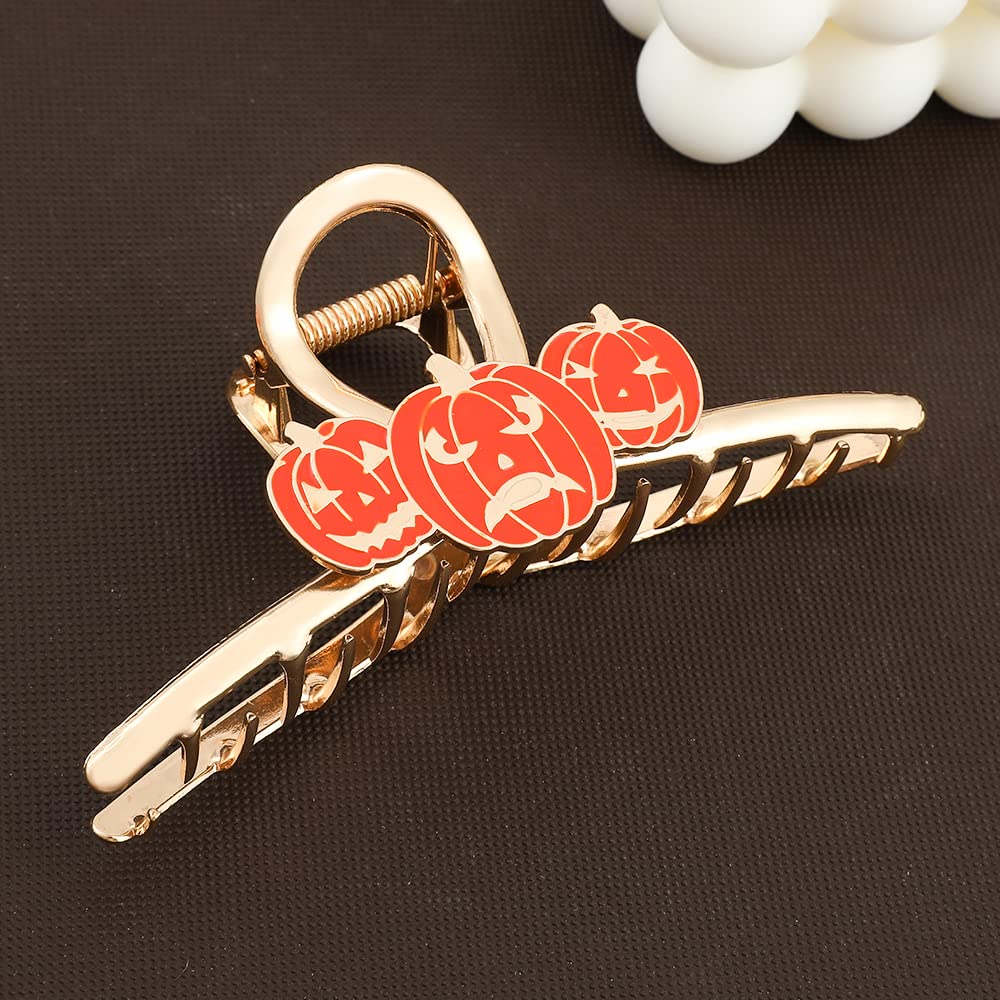 Halloween Hair Clips Pumpkin Pin Set Elegance Hair Claw Clips for Women Girls Sweet Festival Jewelry Hair Clothes Accessories Suitable Thick Hair Thin Hair