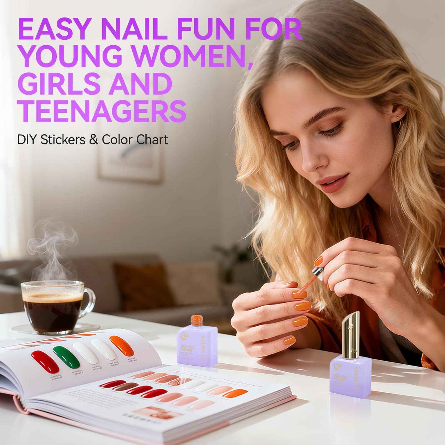 gelike ec Gel Nail Polish Set: HEMA Free Gel Polish Kit With 16ML 12 Fall Colors Big Bottles for Young Women Manicure DIY at Home with Color Chart and Stickers 2026