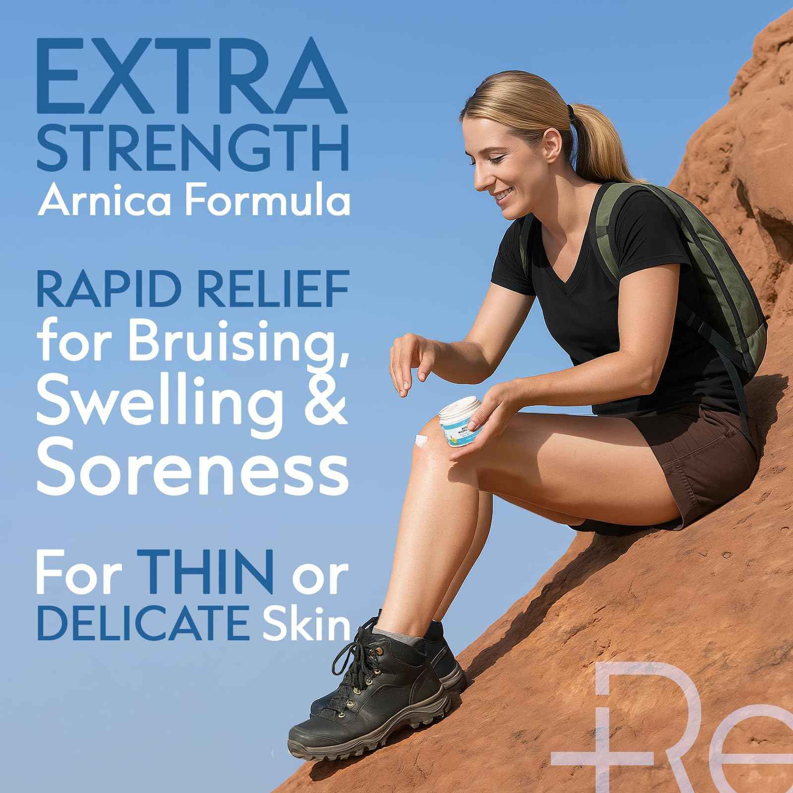 Arnica Bruise Cream Extra Strength: Rapid Relief for Bruising Swelling Soreness Pain on Thin Skin - Potent Arnica Montana with Vitamin K Coconut Shea Butter - Face & Body