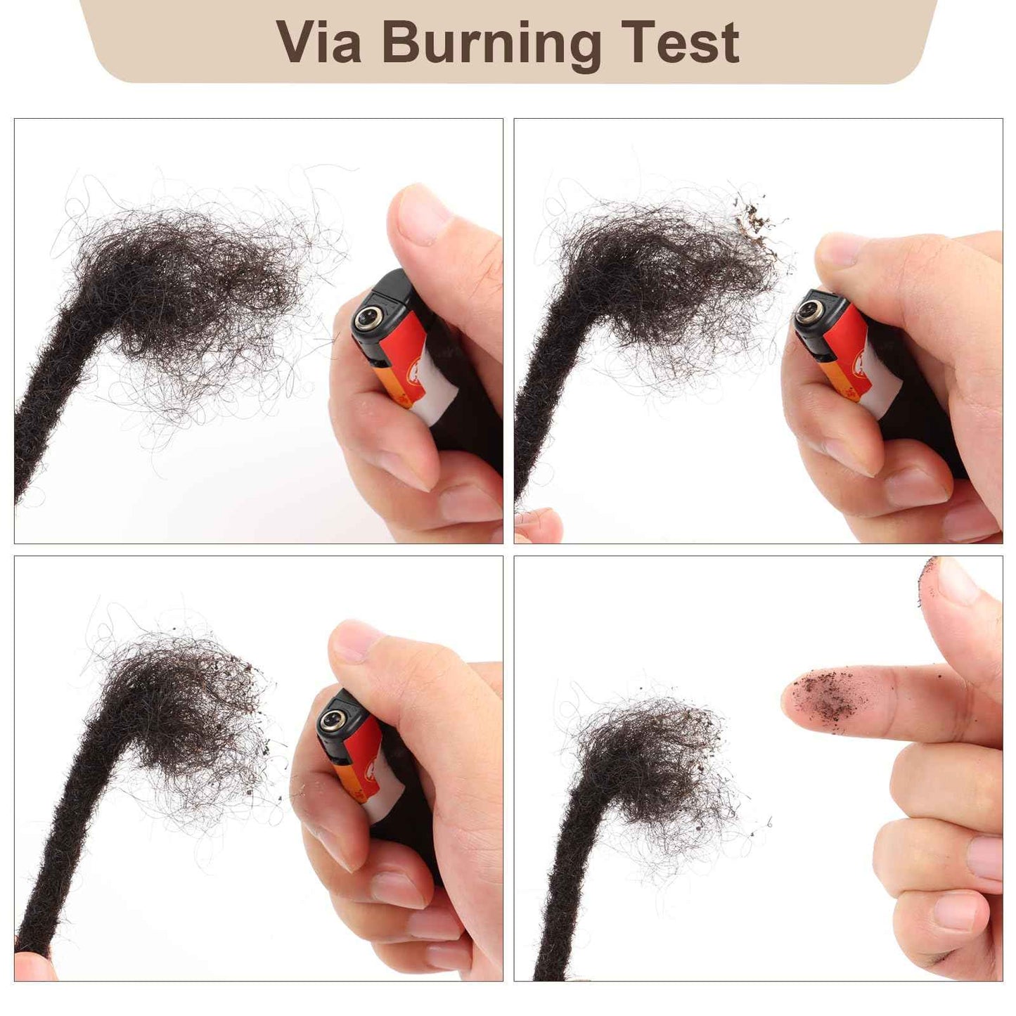 IIFLYDSFA 0.2cm Thickness loc Extensions Human Hair for Men/Women 14 Inch 20 Strands Human Hair Dreadlock Extensions Can Be Dyed and Bleached Soft Dreadlocks