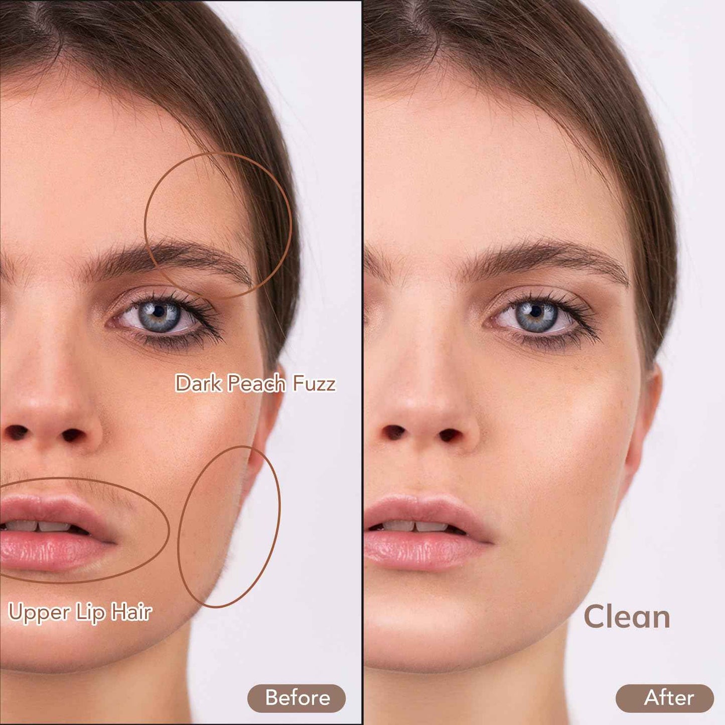 PELCAS Electric Dermaplaning Tool for Face with LED Light, Mini Facial Dermaplaning Razor Kit, Painless 3 Speeds Facial Peach Fuzz & Hair Removal at Home for Women with 6 Blades Off White