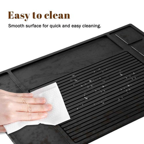 Adevar Magnetic Barber Mat for Clippers,Barber Station Organizer Mat for Beauty Tools,Professional Non-Slip Matt