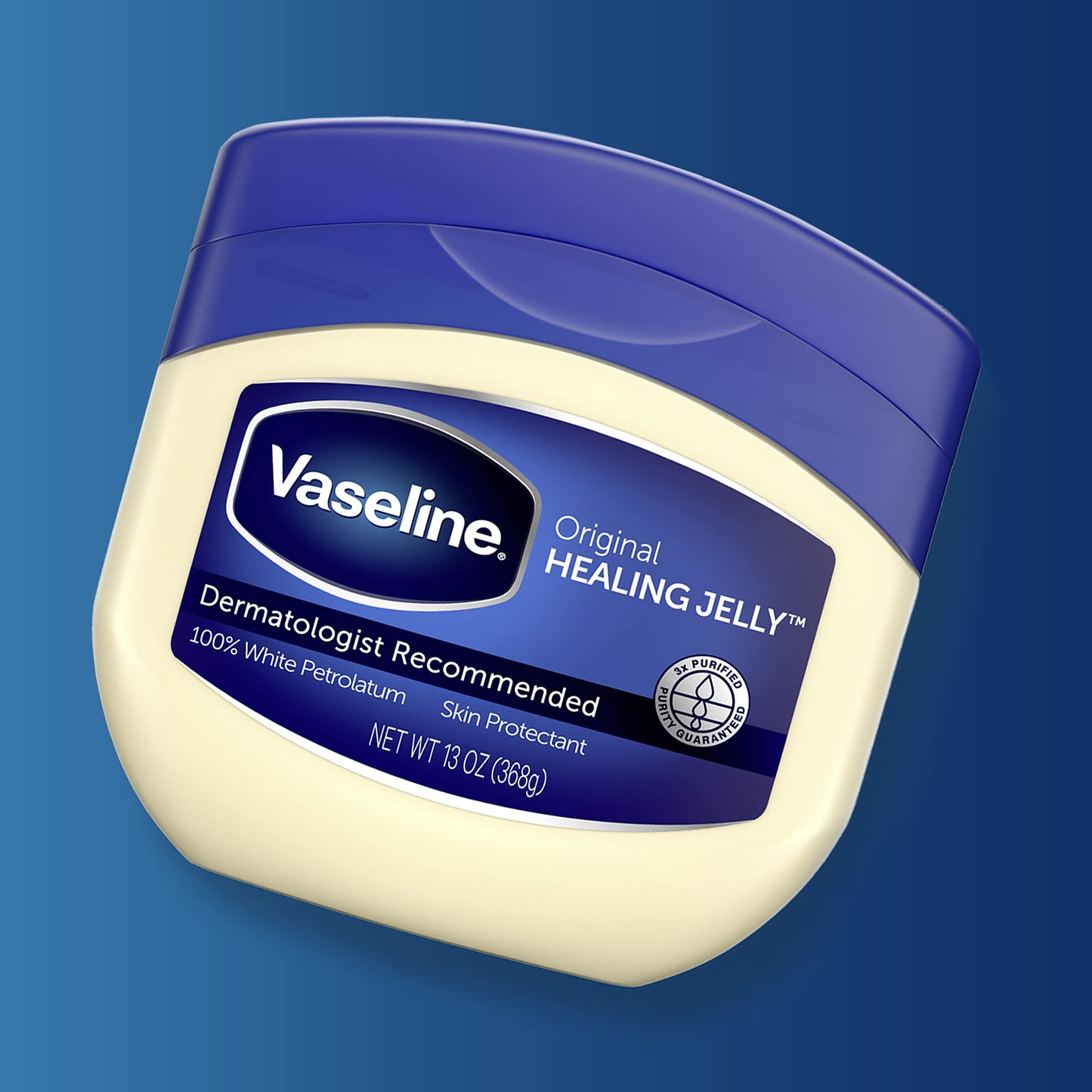 Vaseline Petroleum Jelly, Dermatologist Recommended, Original, 100% White Petrolatum, Deep Moisturizer, Relieves Dull, Dry Skin, Soothing & Gentle, 13 oz and 7.5 oz, Pack of 2