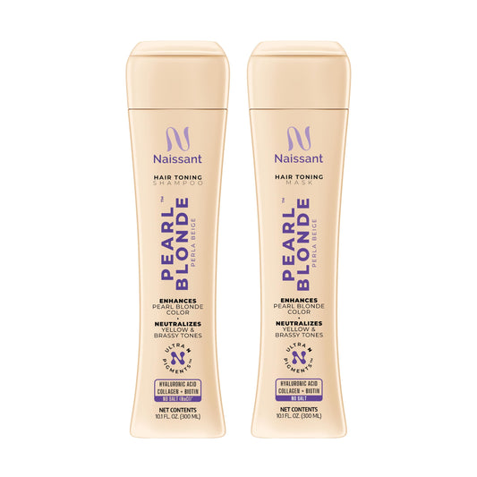 Naissant Pearl Blonde Purple Shampoo & Toning Mask Set | Ultra High-Purity Pigments | Neutralizes Yellow & Brassy Tones | Hyaluronic Acid & Biotin | Paraben & Sulfate Free | 2 x 10.1 Fl Oz