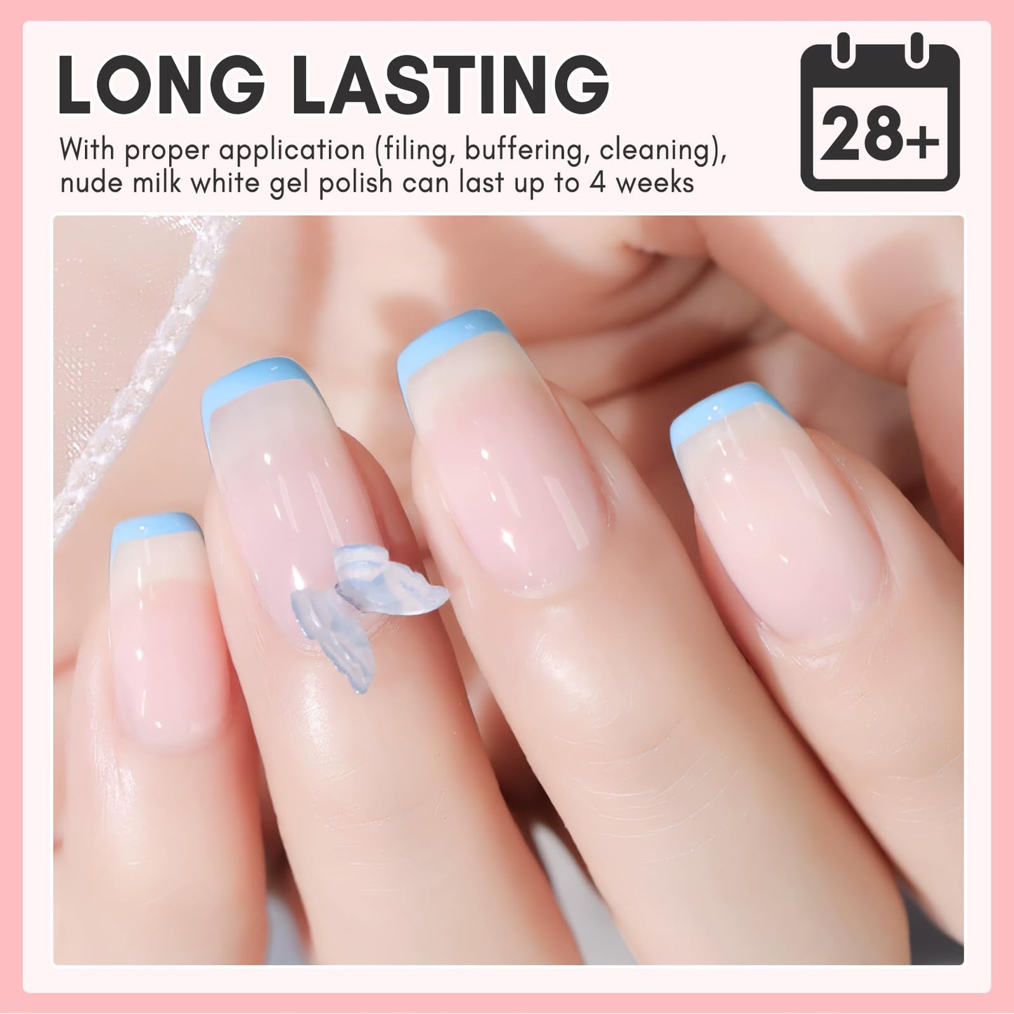 Makartt Gel Nail Polish Set 15ML Natural Gel Polish Milky White Color Soak Off UV Nail Art Manicure DIY Salon Home for Woman Girls-Milky Haze