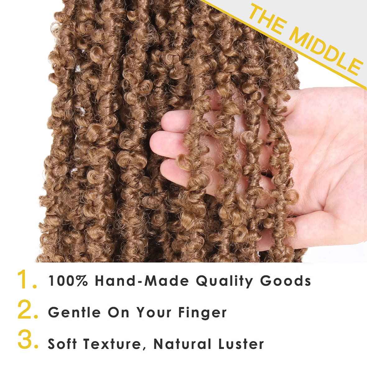 ZRQ Butterfly Locs Crochet Hair 18 Inch 6 Packs Pre-Twisted Distressed Locs Hair Messy Braids for Women #27