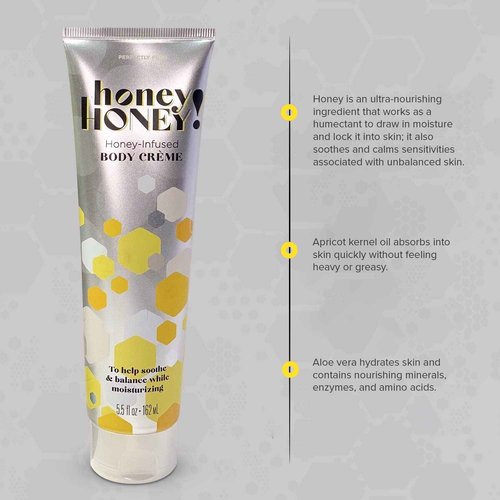Perfectly Posh - Honey Honey Soothing Body Cream - Dry Skin Lotion with Dragon Fruit, Lime Fragrance - Premium Moisturizer - 162ml