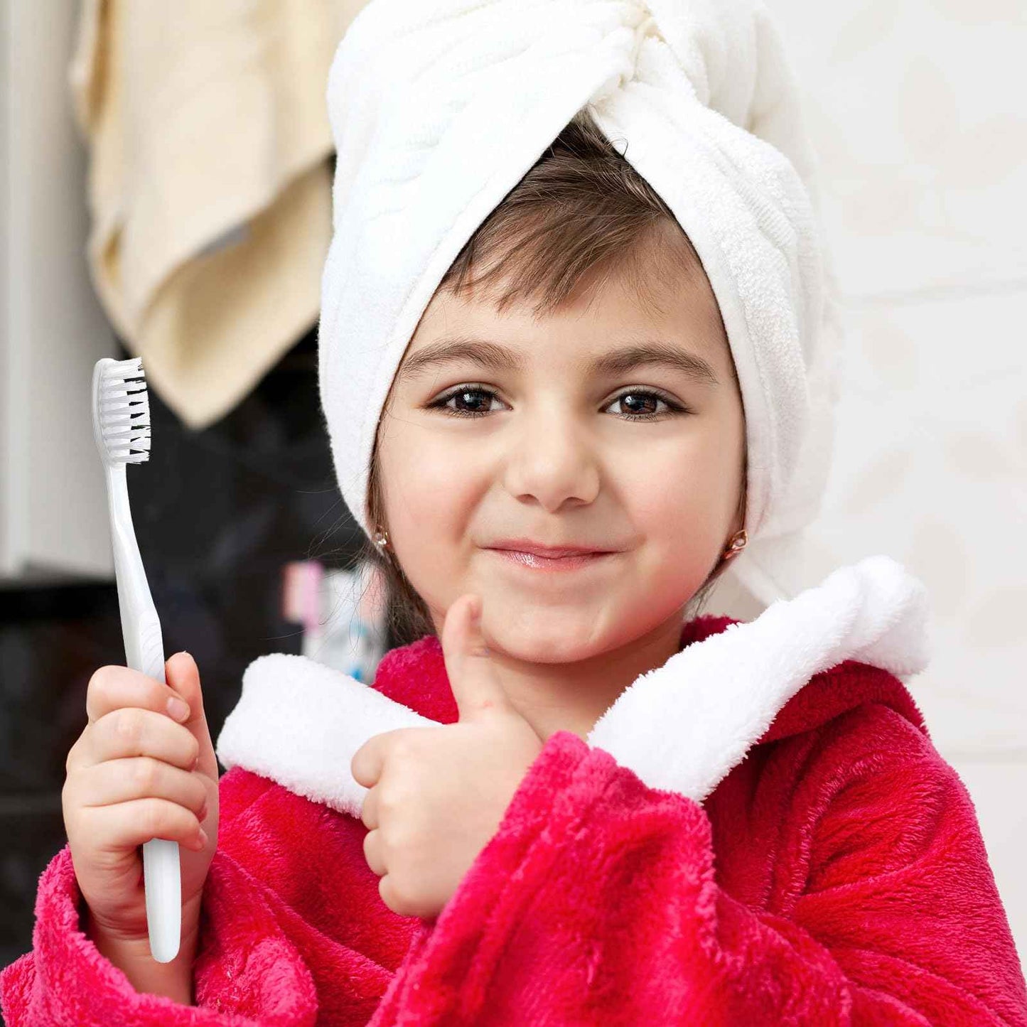 Tessco 500 Pcs Disposable Toothbrushes Individually Wrapped Soft Bristle Tooth Brush Set Travel Toothbrushes Bulk for Adults Oral Hygiene Dental Care Camping Guestroom Hotel(White)