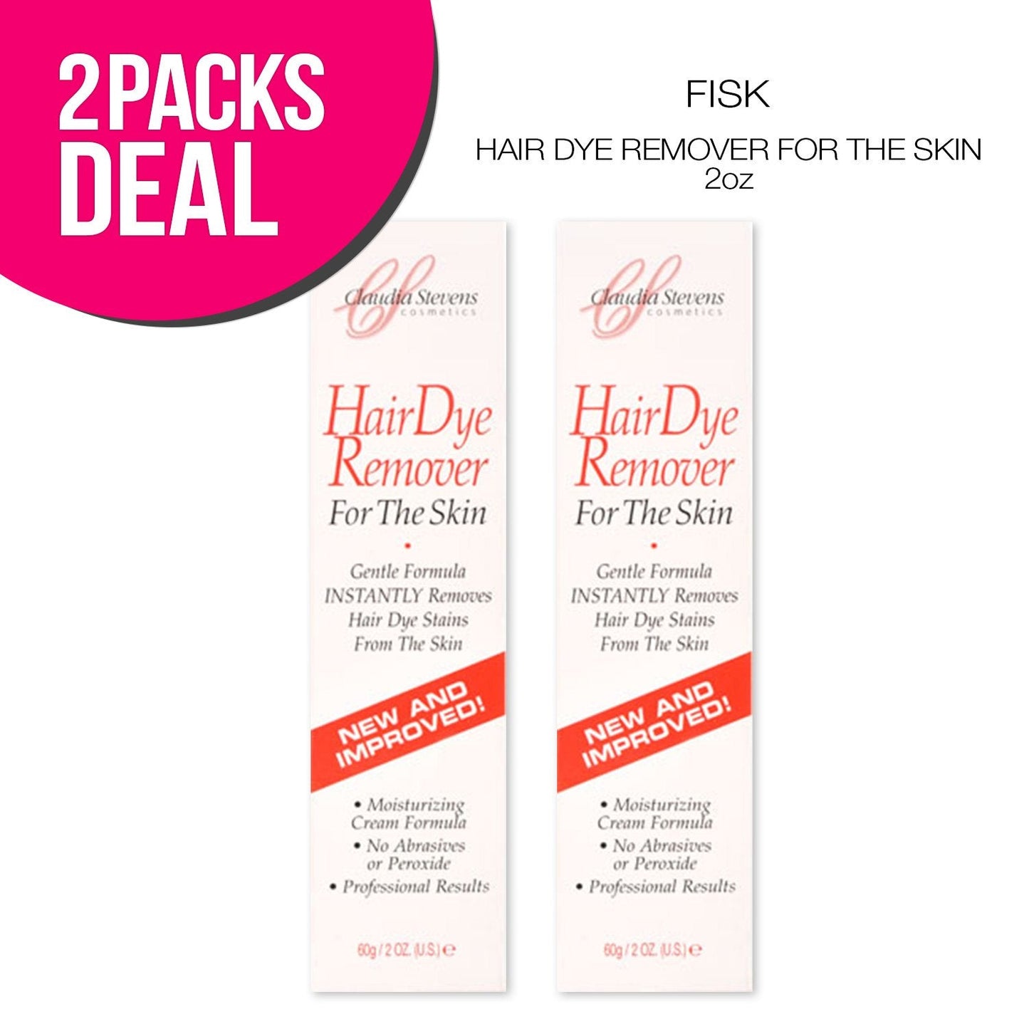 (2 PACKS) Claudia Stevens Hair Dye Remover For The Skin 2oz Deal Package, Hair Color Remover