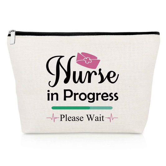 Nurse Inspirational Gifts Nursing Makeup Bags Nurse in Training Gifts for Women Future NP Coworker Encouragement Cosmetic Bag for Nursing Student Daughter Friend Graduation Birthday Travel Pouch