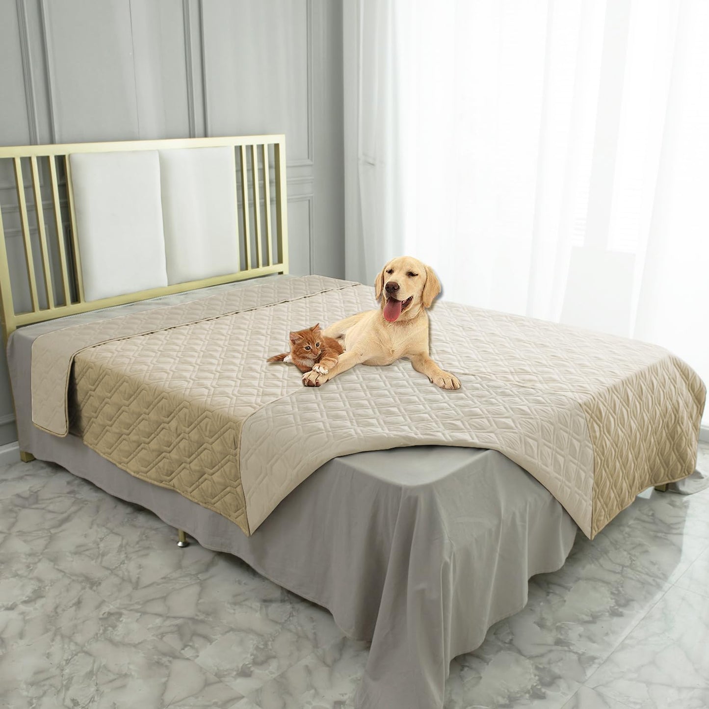 Ameritex Waterproof Dog Bed Cover Pet Blanket for Furniture Bed Couch Sofa Reversible